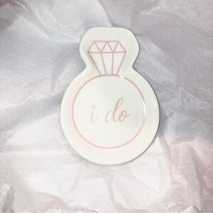 White and Pink Ring Dish